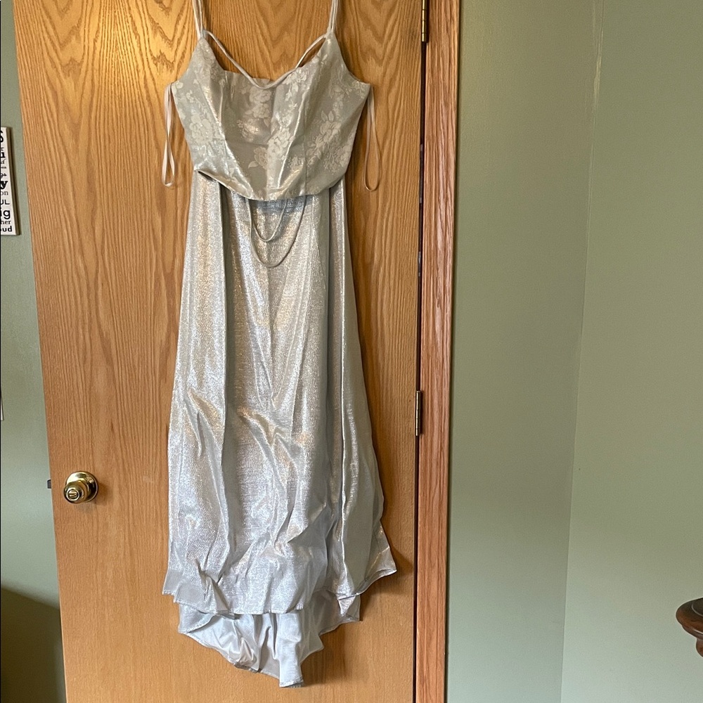 Chic Silver High Low Dress